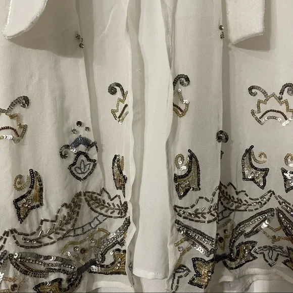 NWOT French Connection Sleeveless Beaded Top - Picture 5 of 5